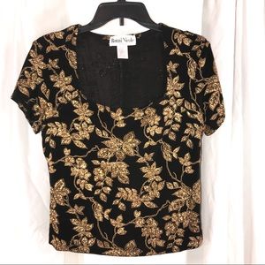 Vintage Ronni Nicole Gold Shimmer Top, size M